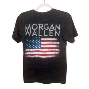 MORGAN WALLEN One Night At A Time 2024 Tour Gray Camo American Flag TShirt Small
